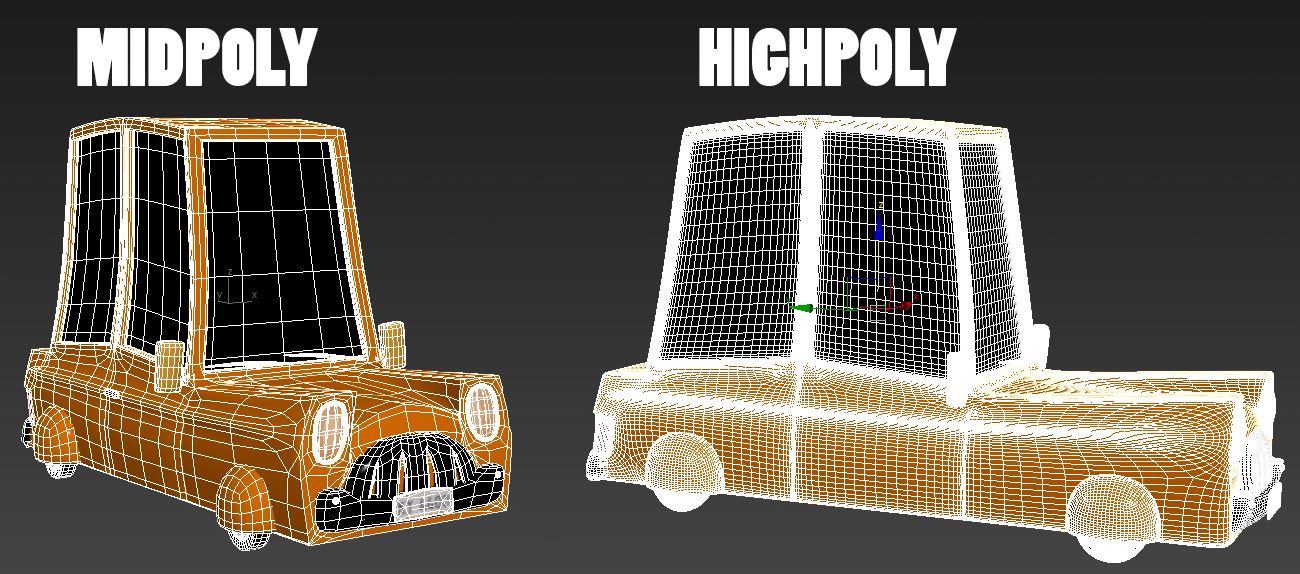 Carro dos desenhos animados royalty-free 3d model - Preview no. 6