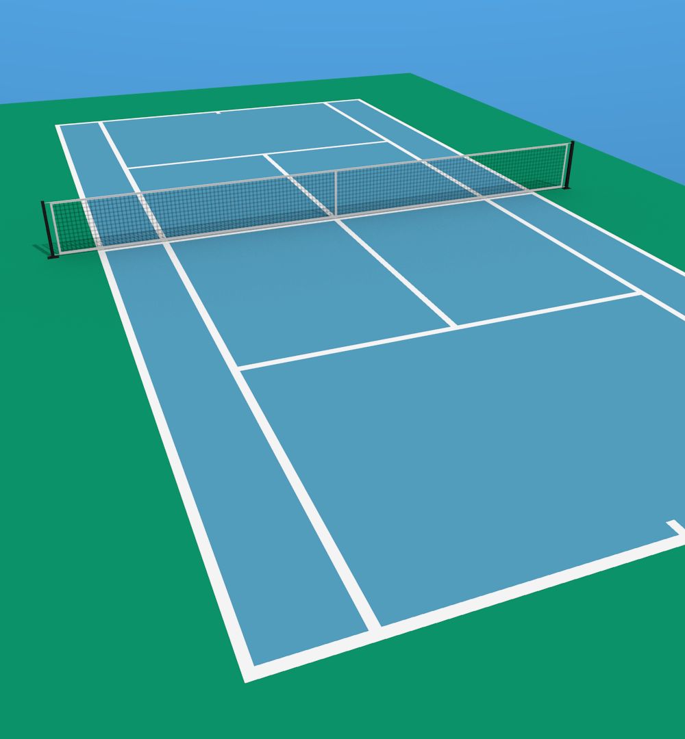 Un campo da tennis 3d model