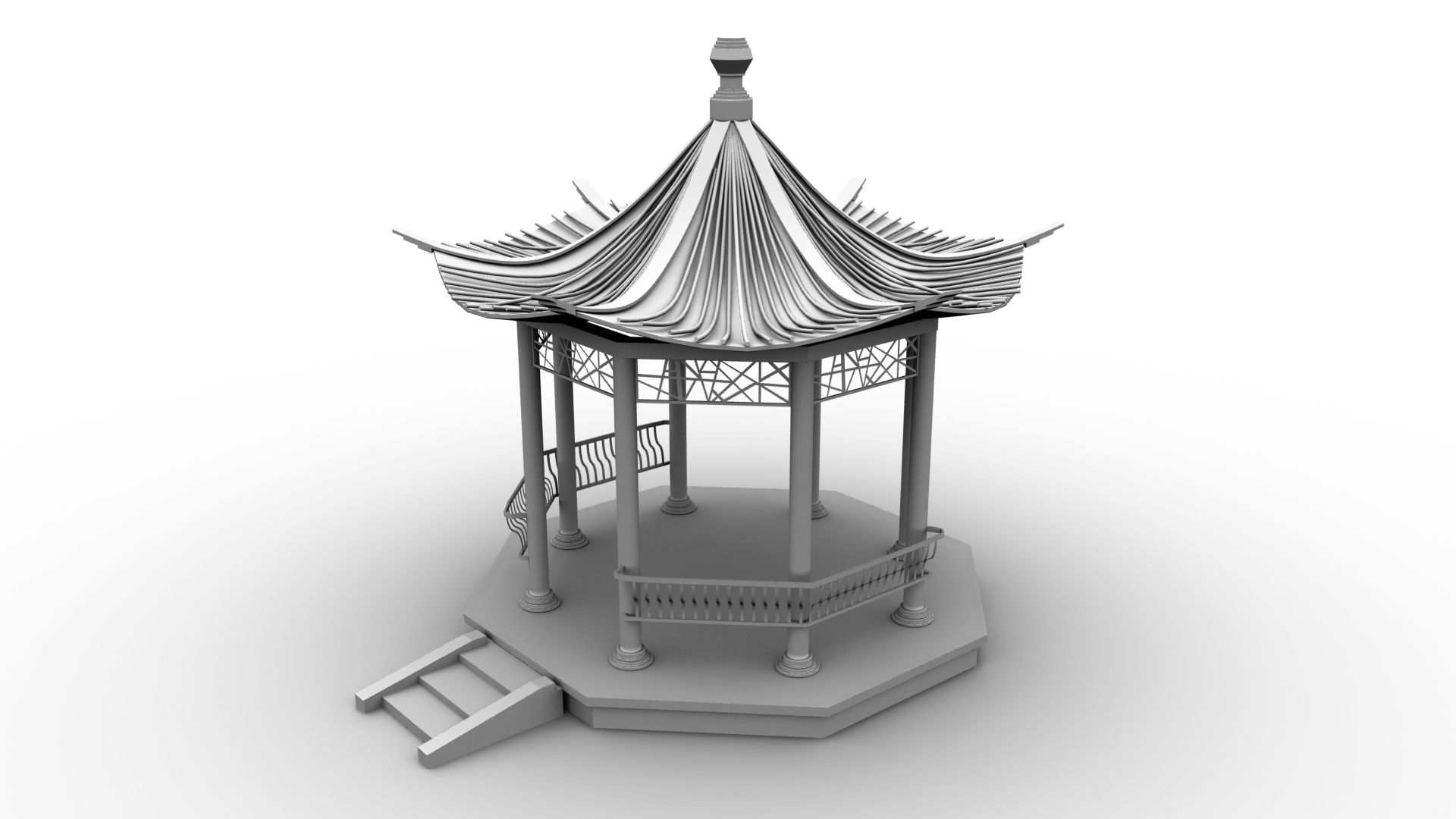 Chinese architectuur 3d model