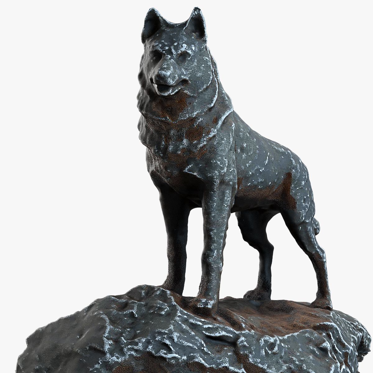 Dog Haskey Statue 3d model