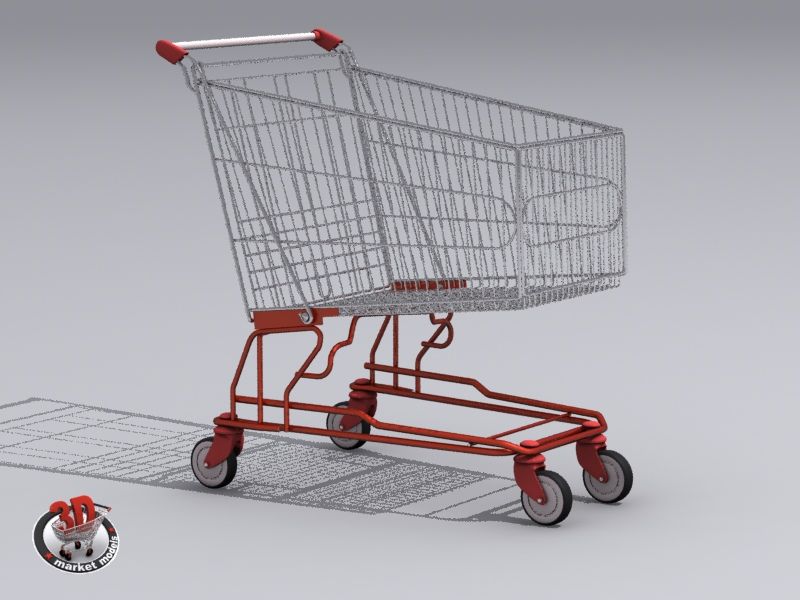 shopping cart 3d model