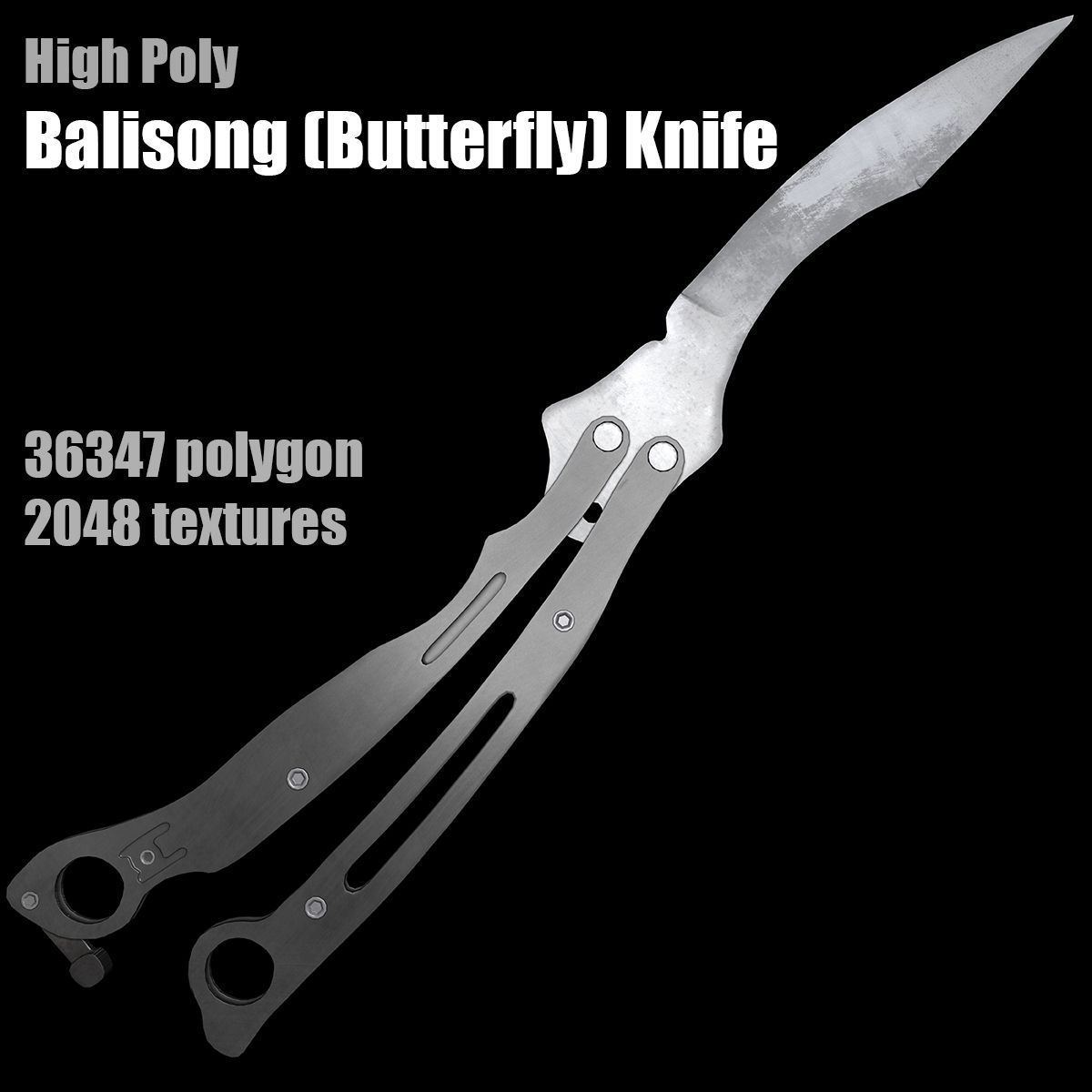 Faca Balisong (borboleta) 3d model