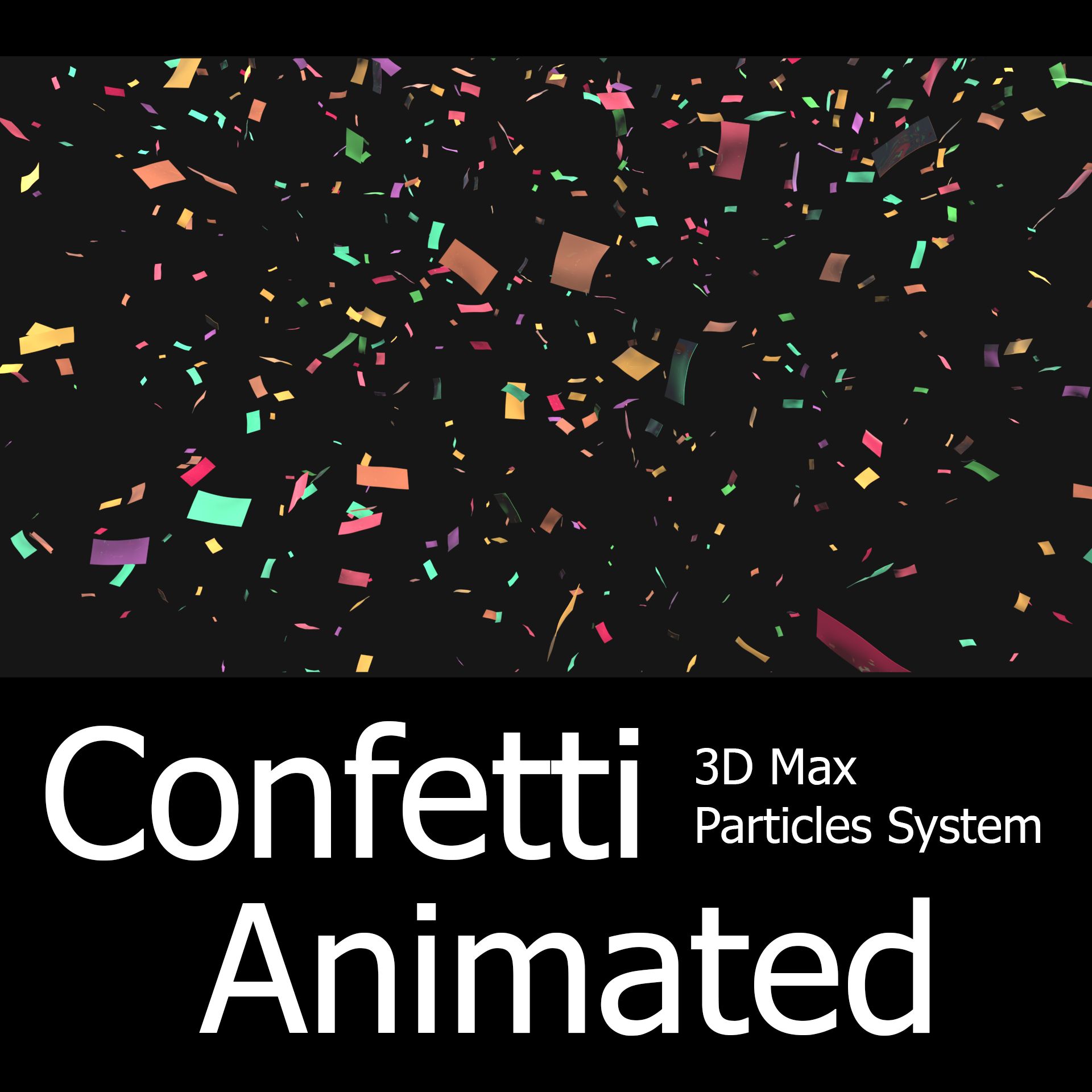 Confetti - 3d Max Particles System 3d model