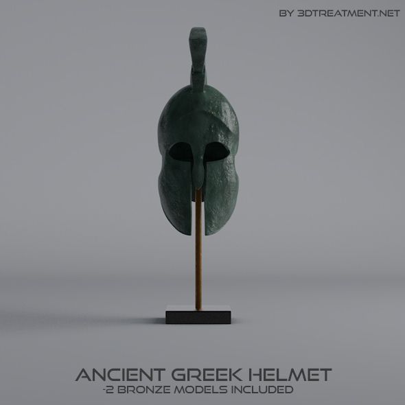 Oude Griekse helm 3d model