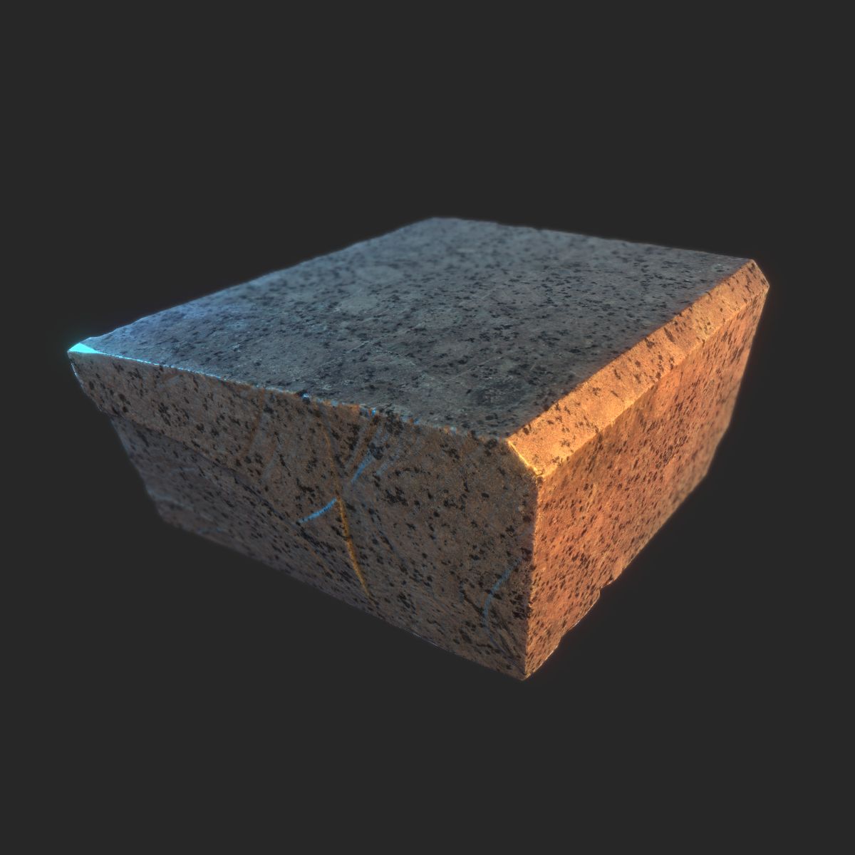 Granit skräp royalty-free 3d model - Preview no. 3