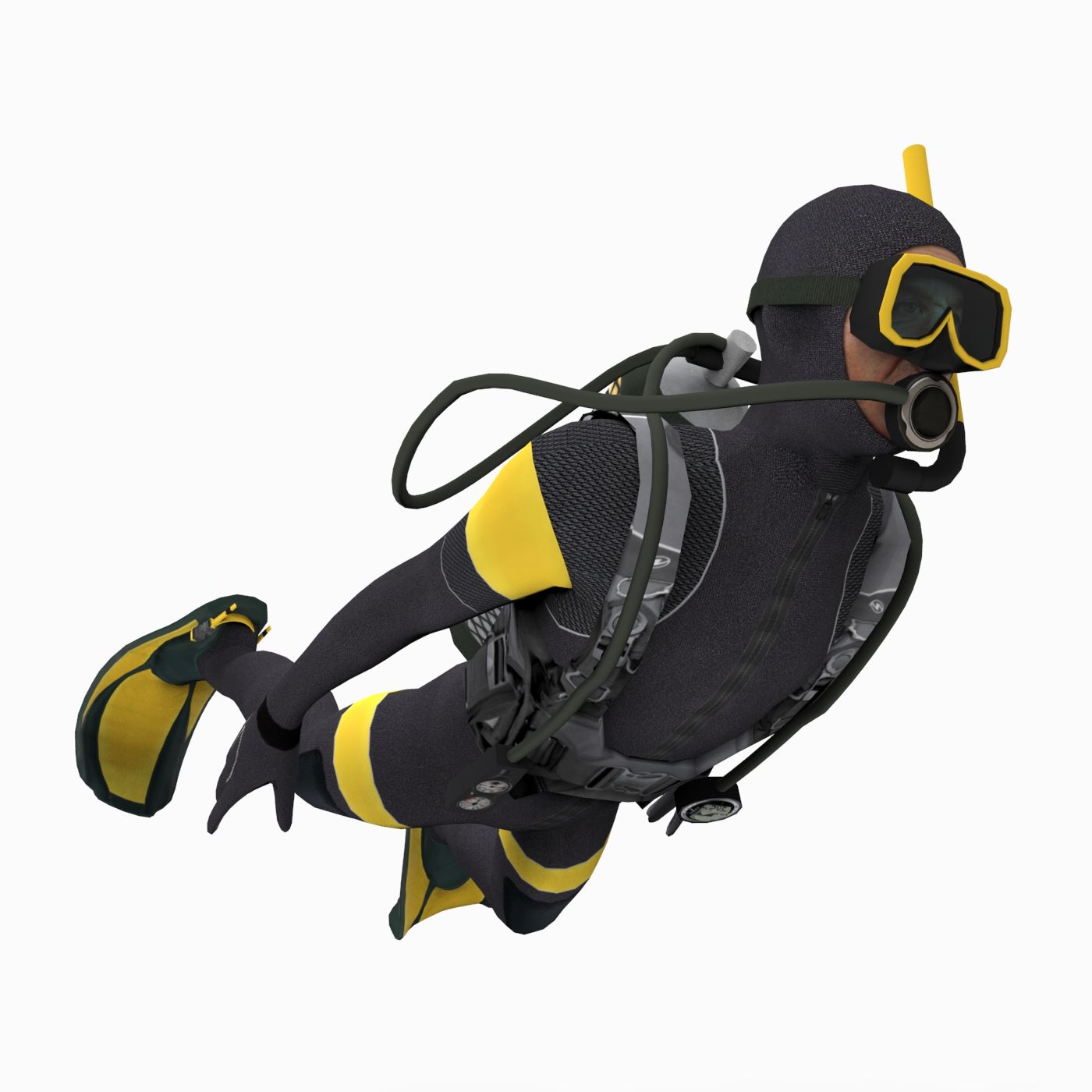 Scuba Diver 3d model