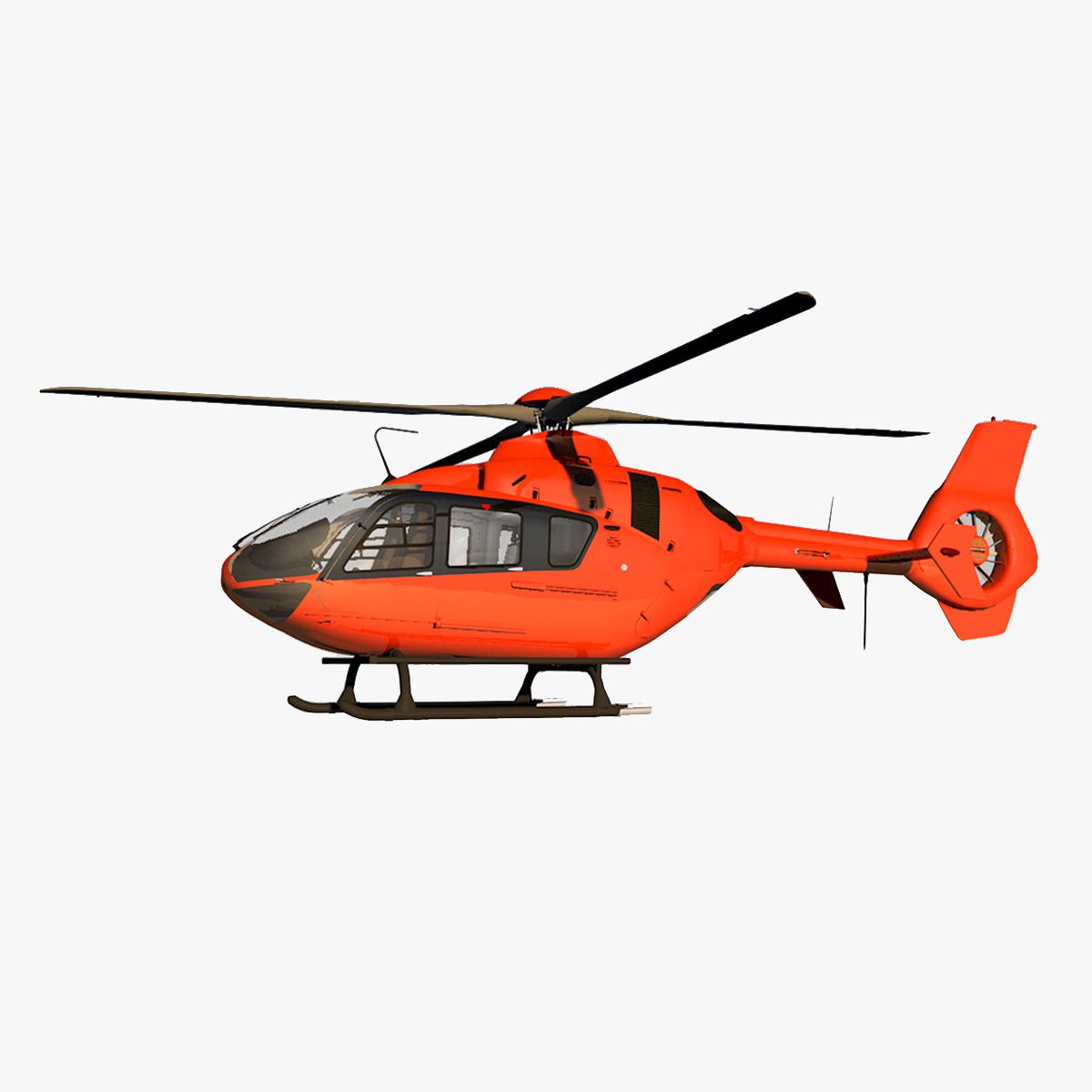 Helicóptero con cuchillas giratorias modelo 3d