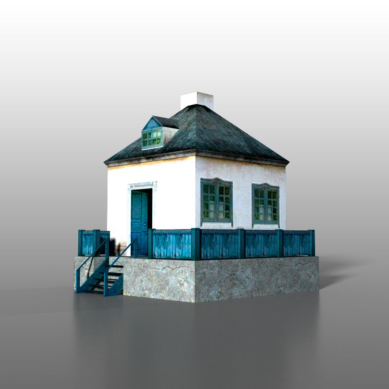 Casa de trem v1 3d model