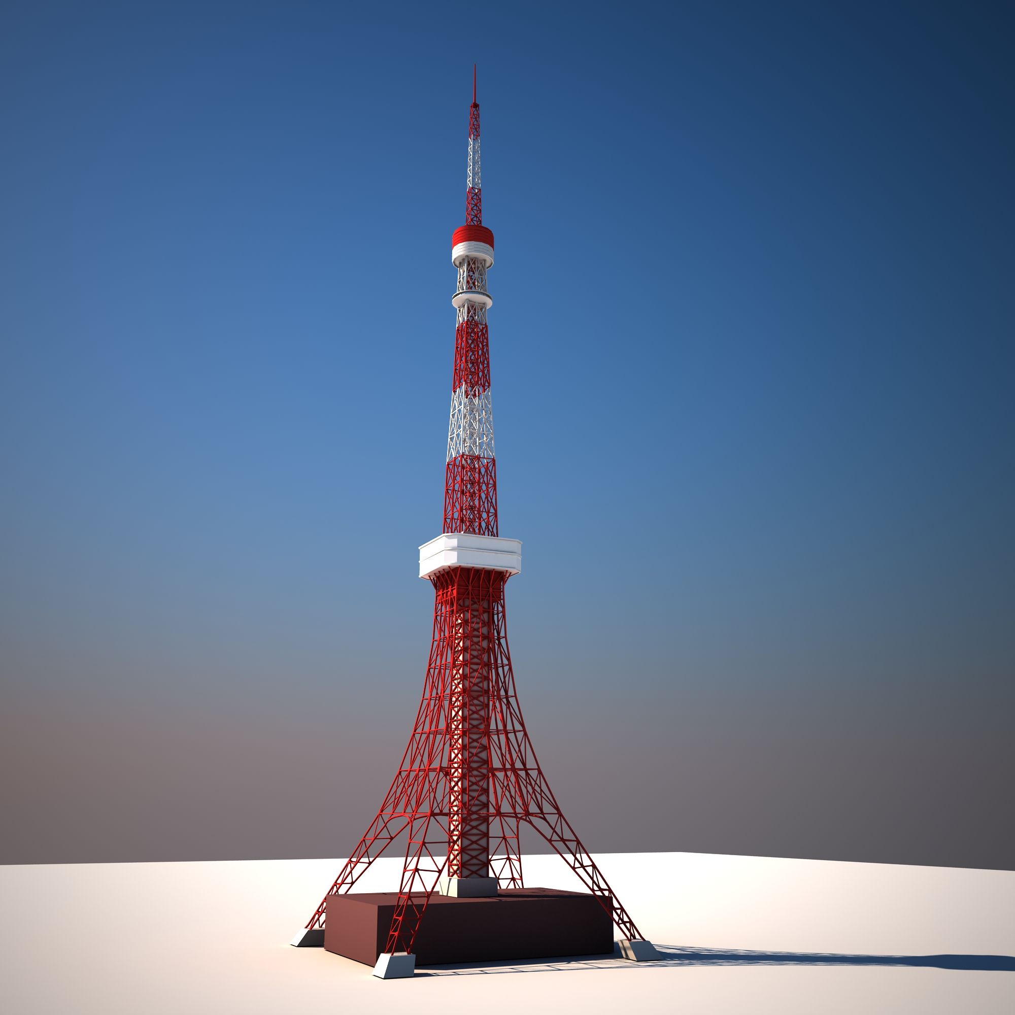 Tokyo Tower Low poly 3d model