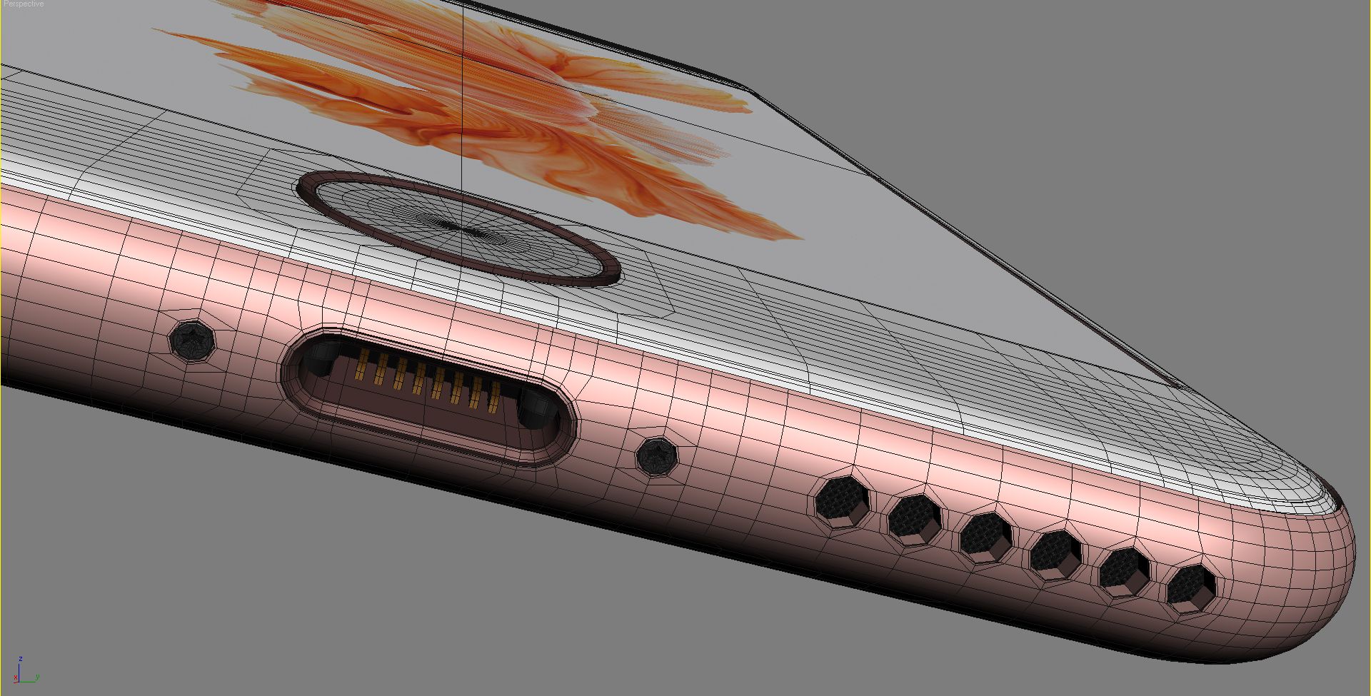 iPhone 6S in oro rosa royalty-free 3d model - Preview no. 15