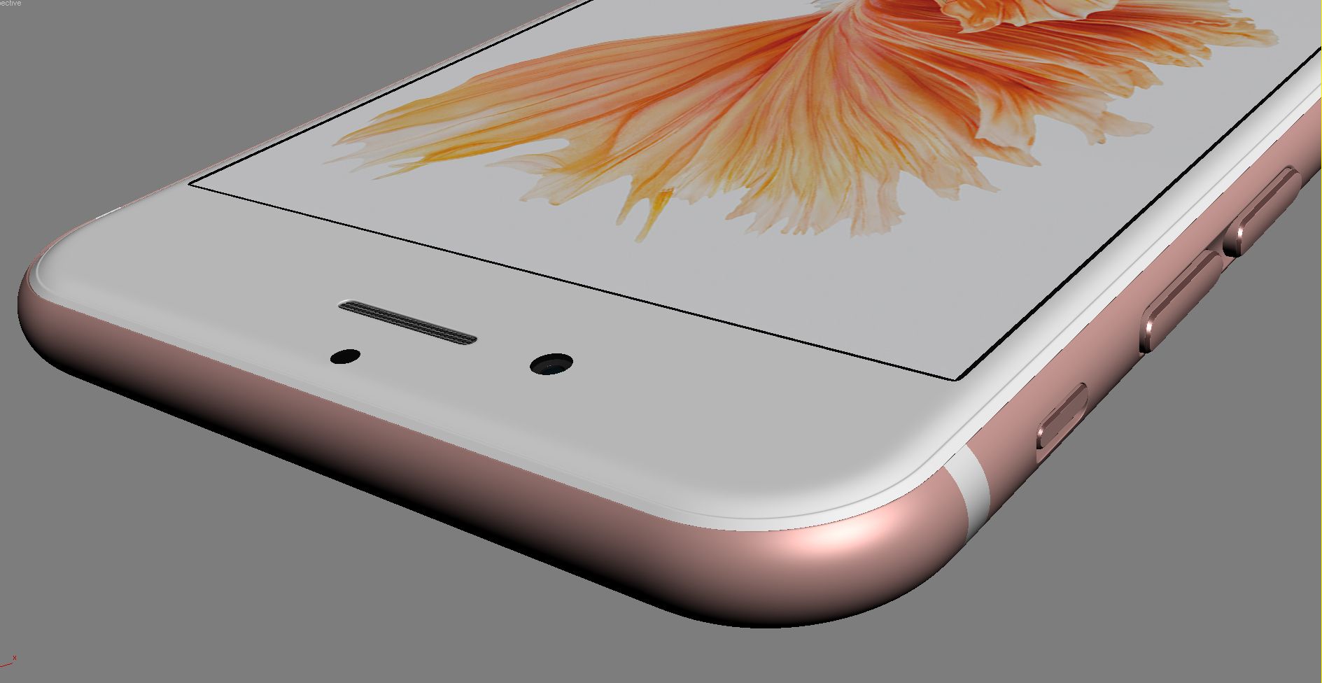 iPhone 6S in oro rosa royalty-free 3d model - Preview no. 16