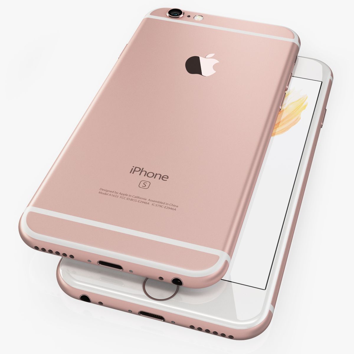 iPhone 6S in oro rosa royalty-free 3d model - Preview no. 3