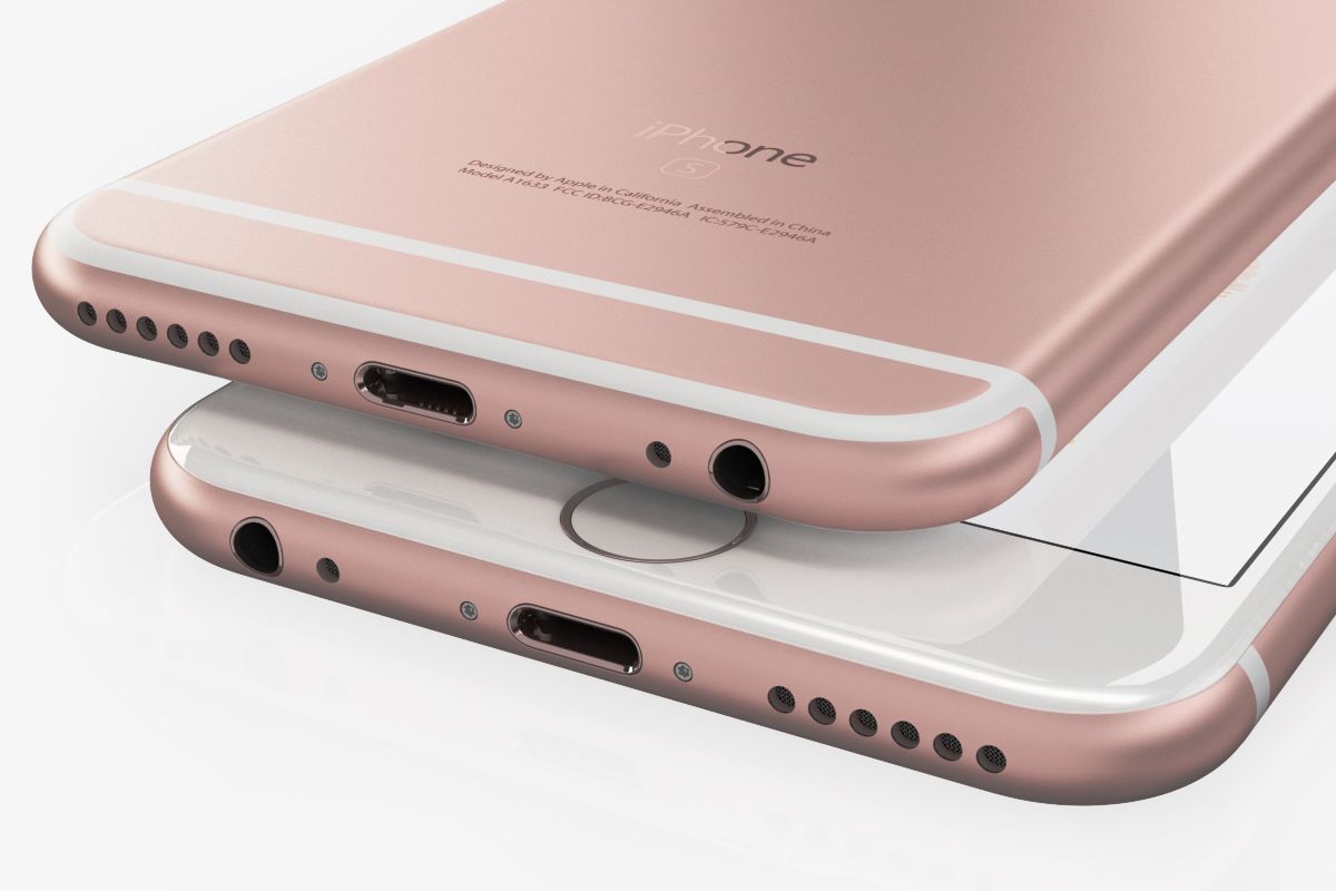 iPhone 6S in oro rosa royalty-free 3d model - Preview no. 4