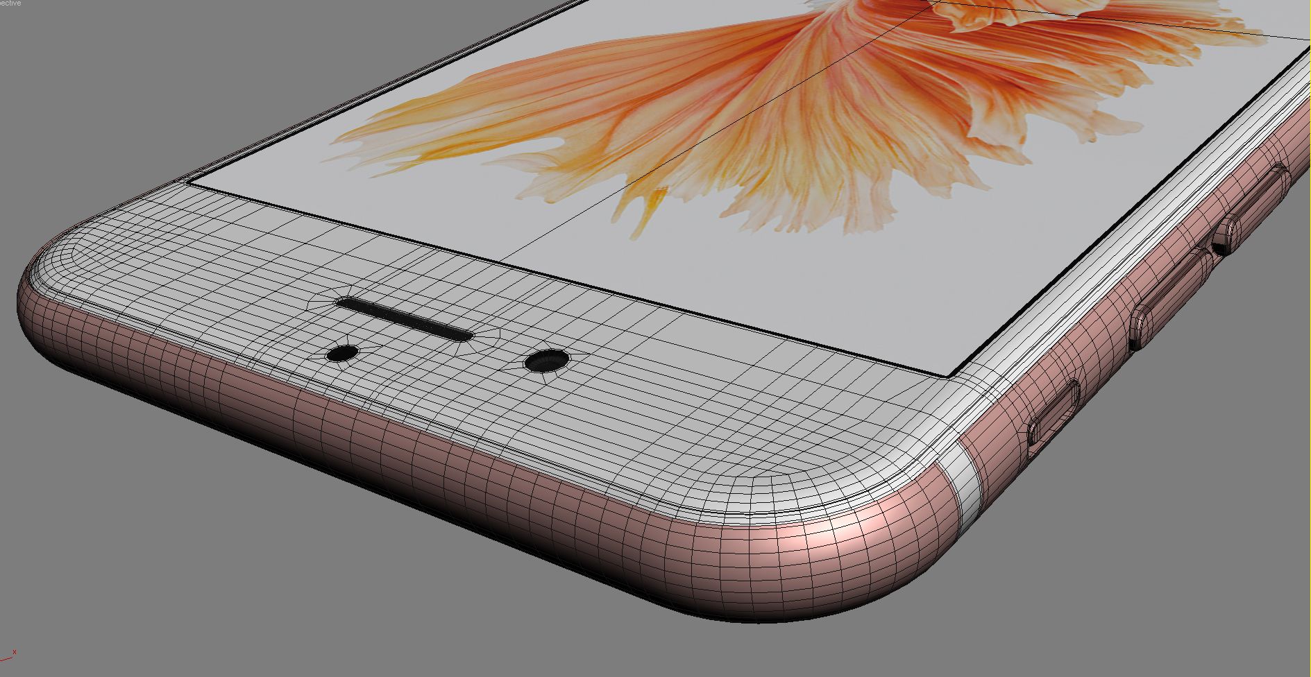 iPhone 6S in oro rosa royalty-free 3d model - Preview no. 17