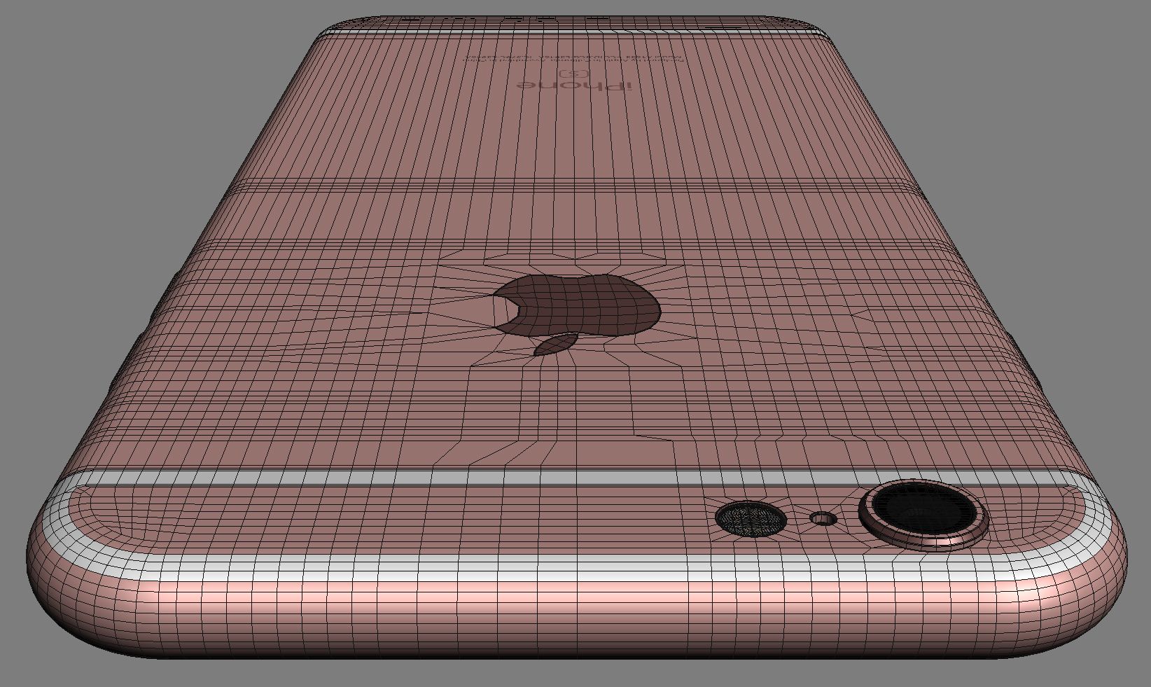 iPhone 6S in oro rosa royalty-free 3d model - Preview no. 11