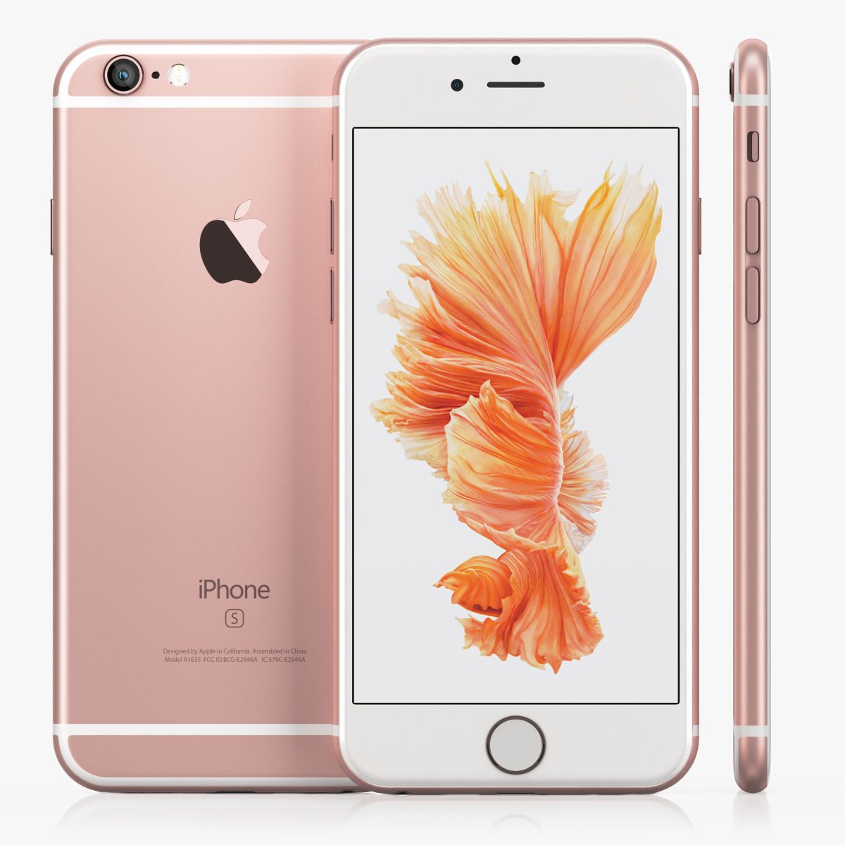 iPhone 6S in oro rosa royalty-free 3d model - Preview no. 2