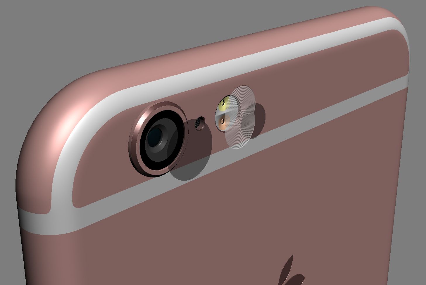 iPhone 6S in oro rosa royalty-free 3d model - Preview no. 12