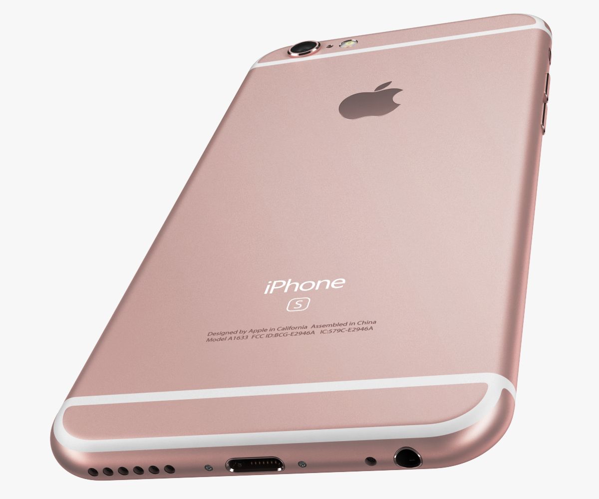 iPhone 6S in oro rosa royalty-free 3d model - Preview no. 7