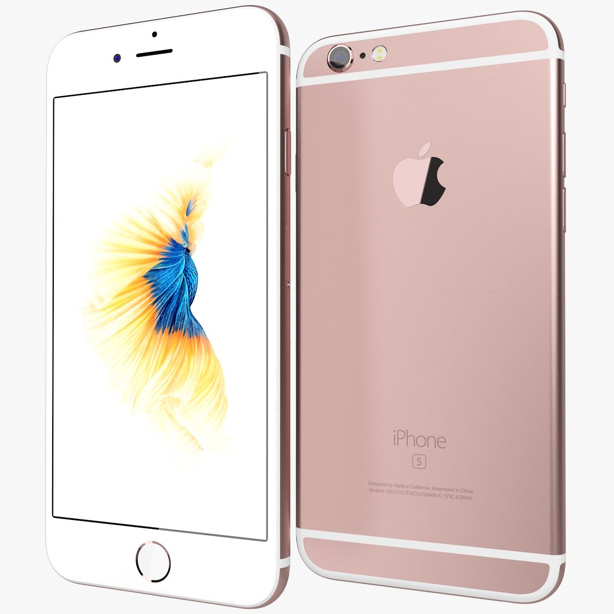 Apple iPhone 6s in oro rosa 3d model