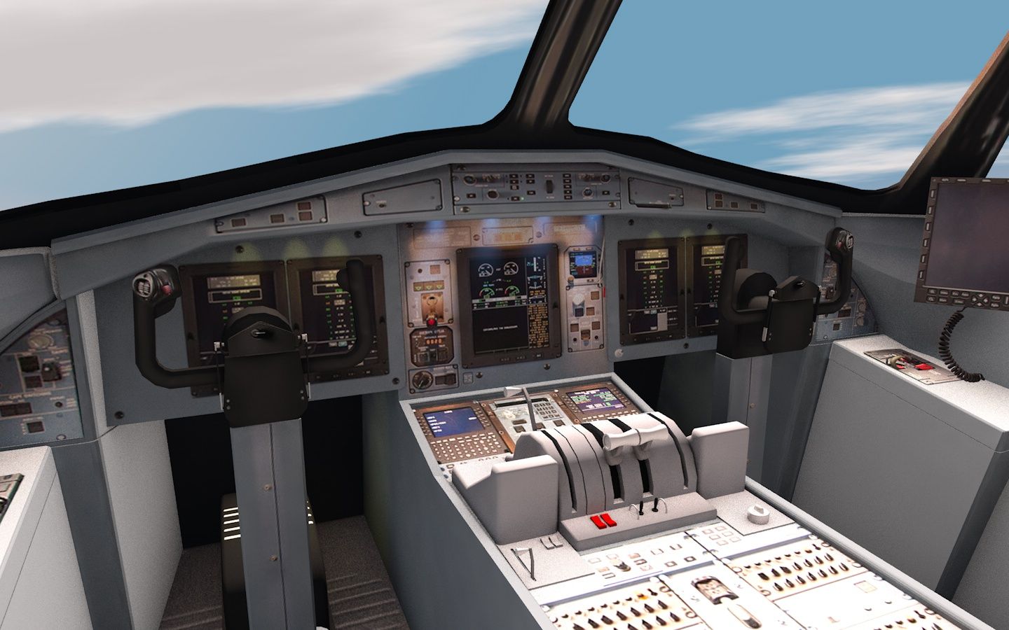 Cabina di pilotaggio aereo 3d model