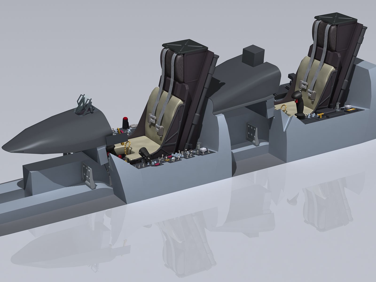 F-18座舱。 3d model