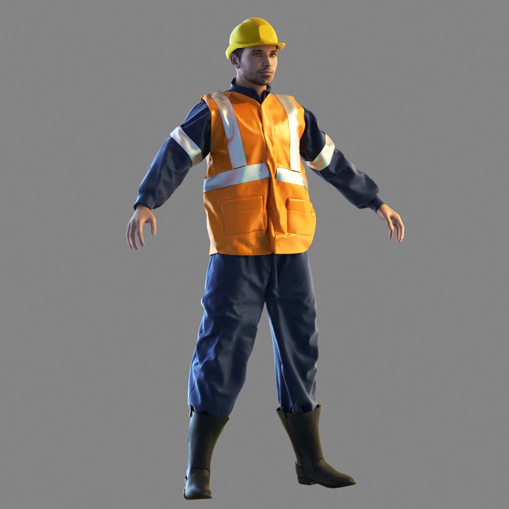 Worker 3d model