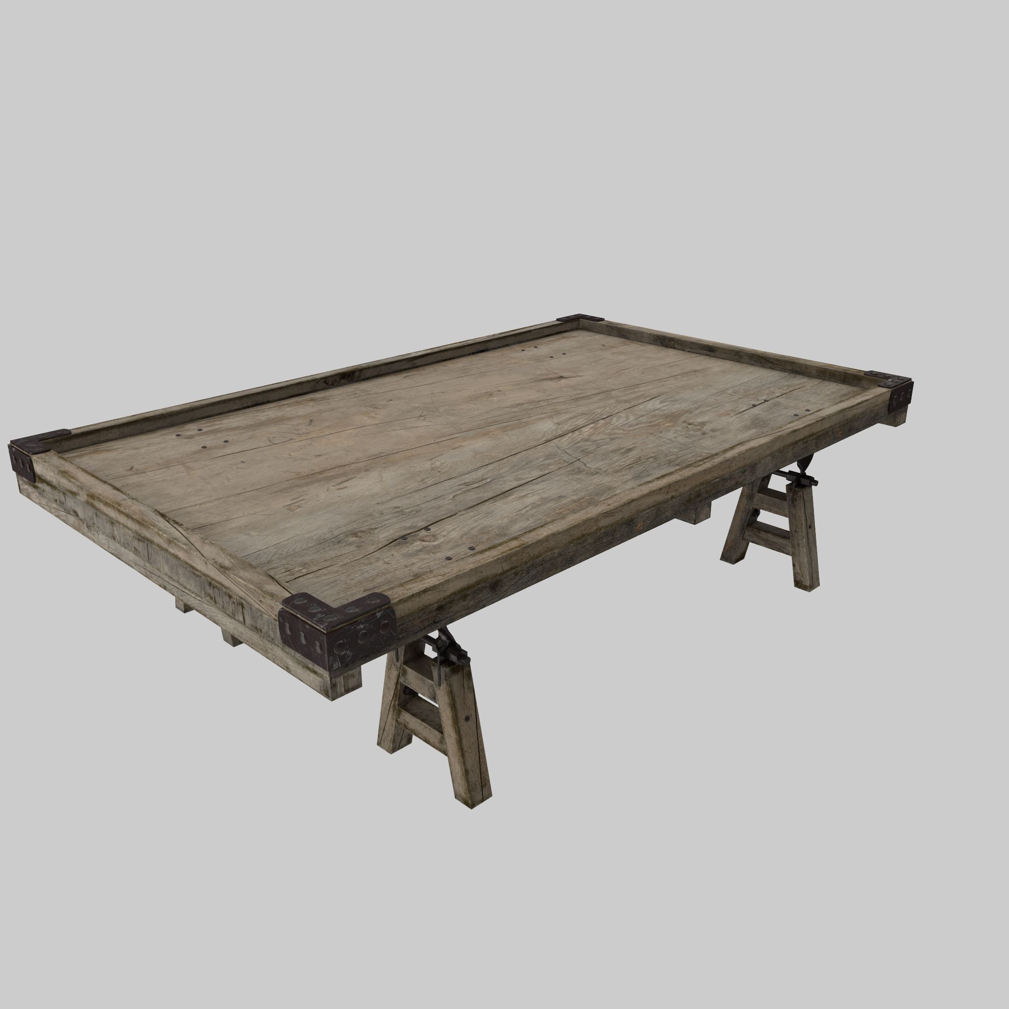 Oude houten tafel 3d model