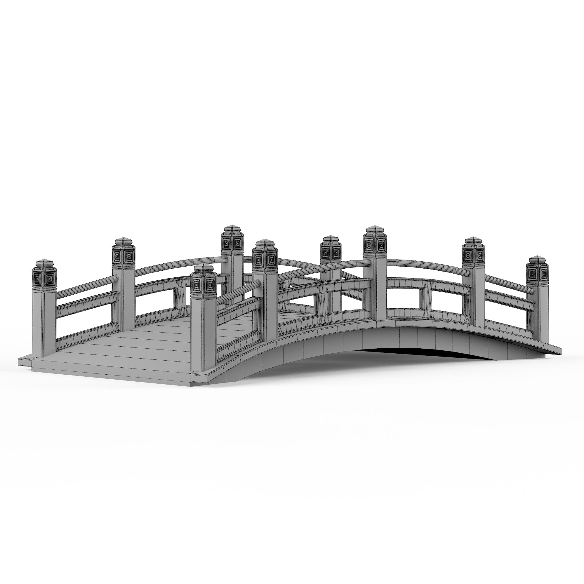 Ponte di pietra royalty-free 3d model - Preview no. 4