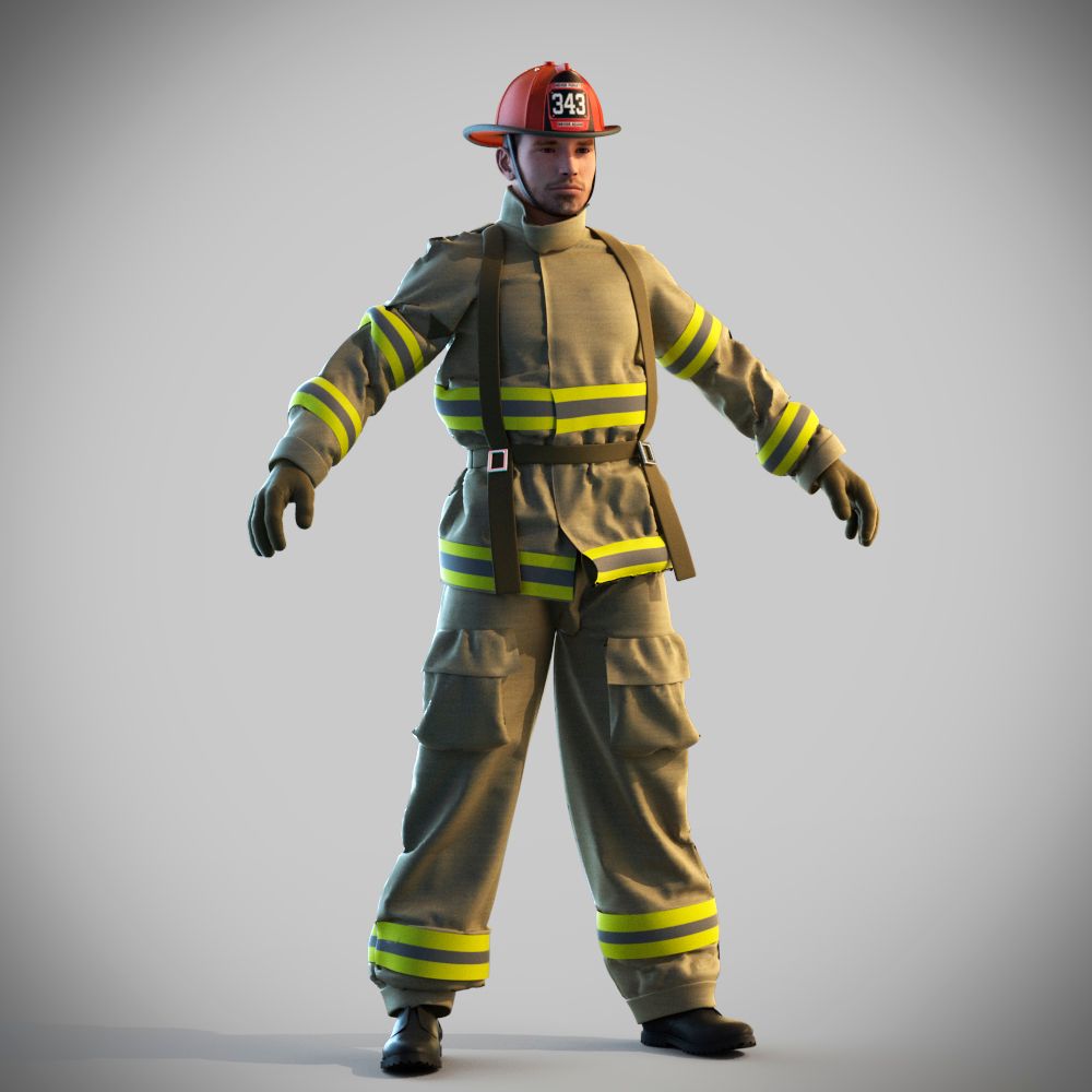 Fireman 3d model