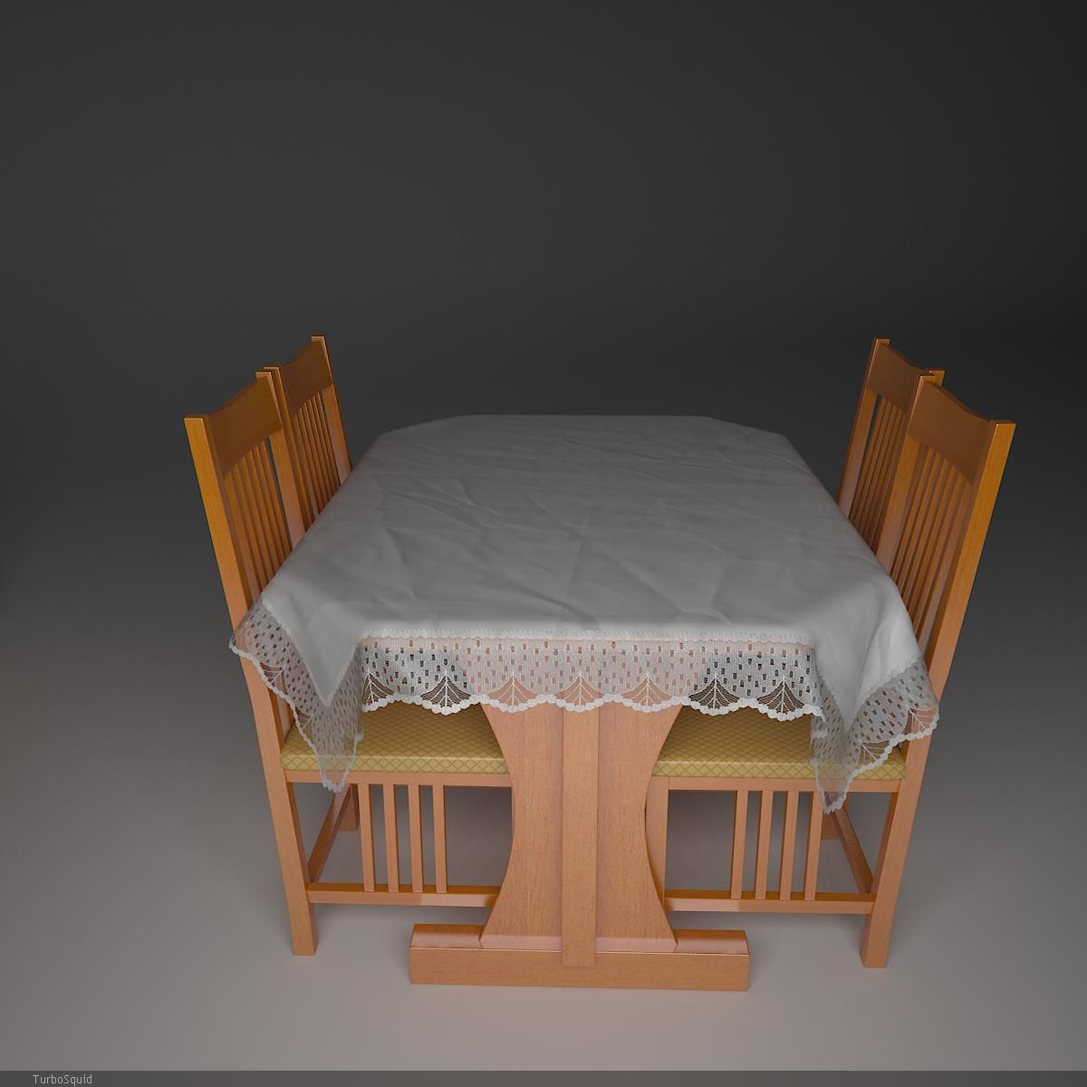 家具用餐 3d model