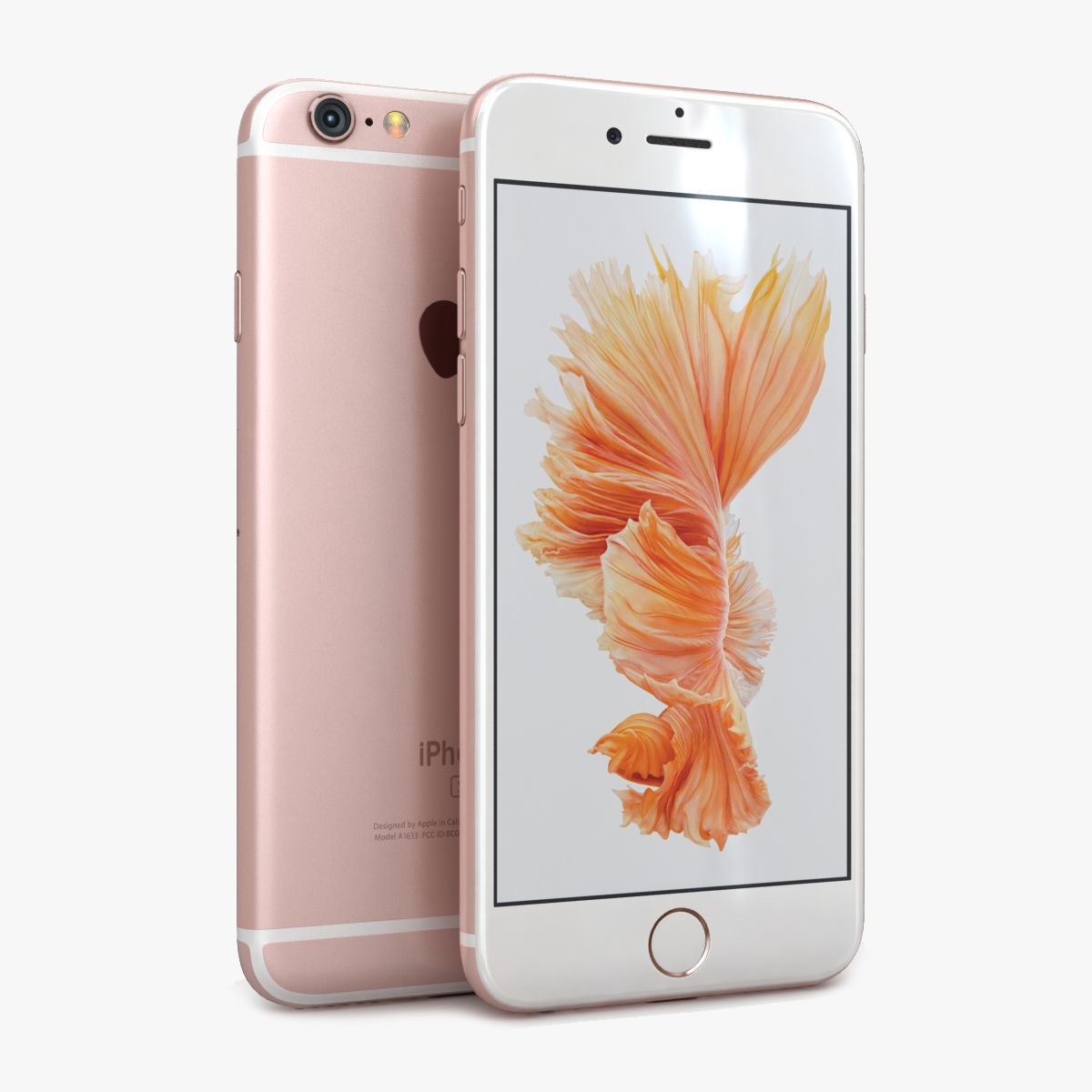 Apple iPhone 6s in oro rosa 3d model