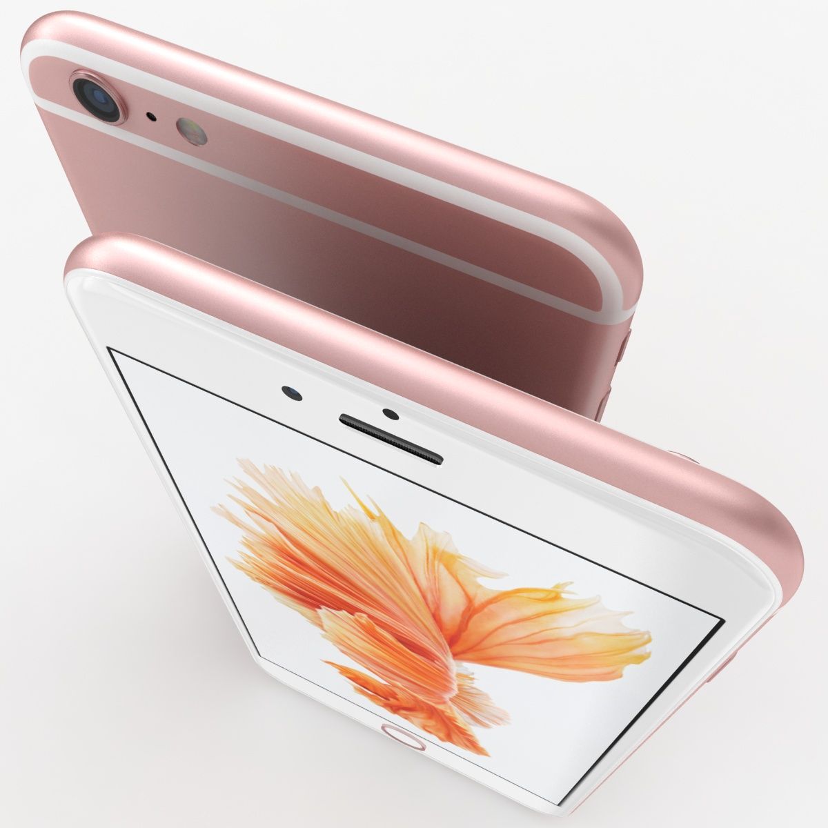 iPhone 6S Plus in oro rosa royalty-free 3d model - Preview no. 7