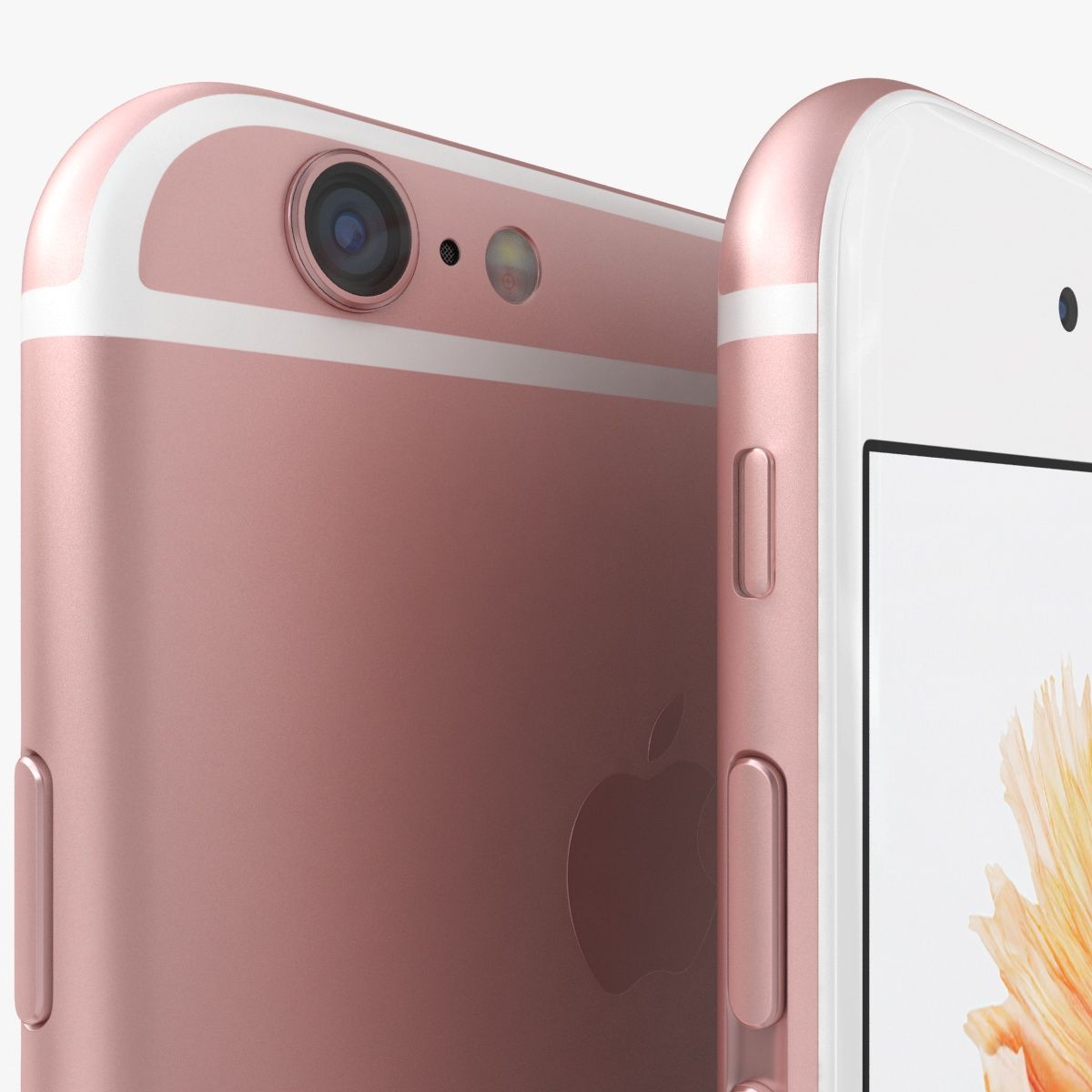 iPhone 6S Plus in oro rosa royalty-free 3d model - Preview no. 4