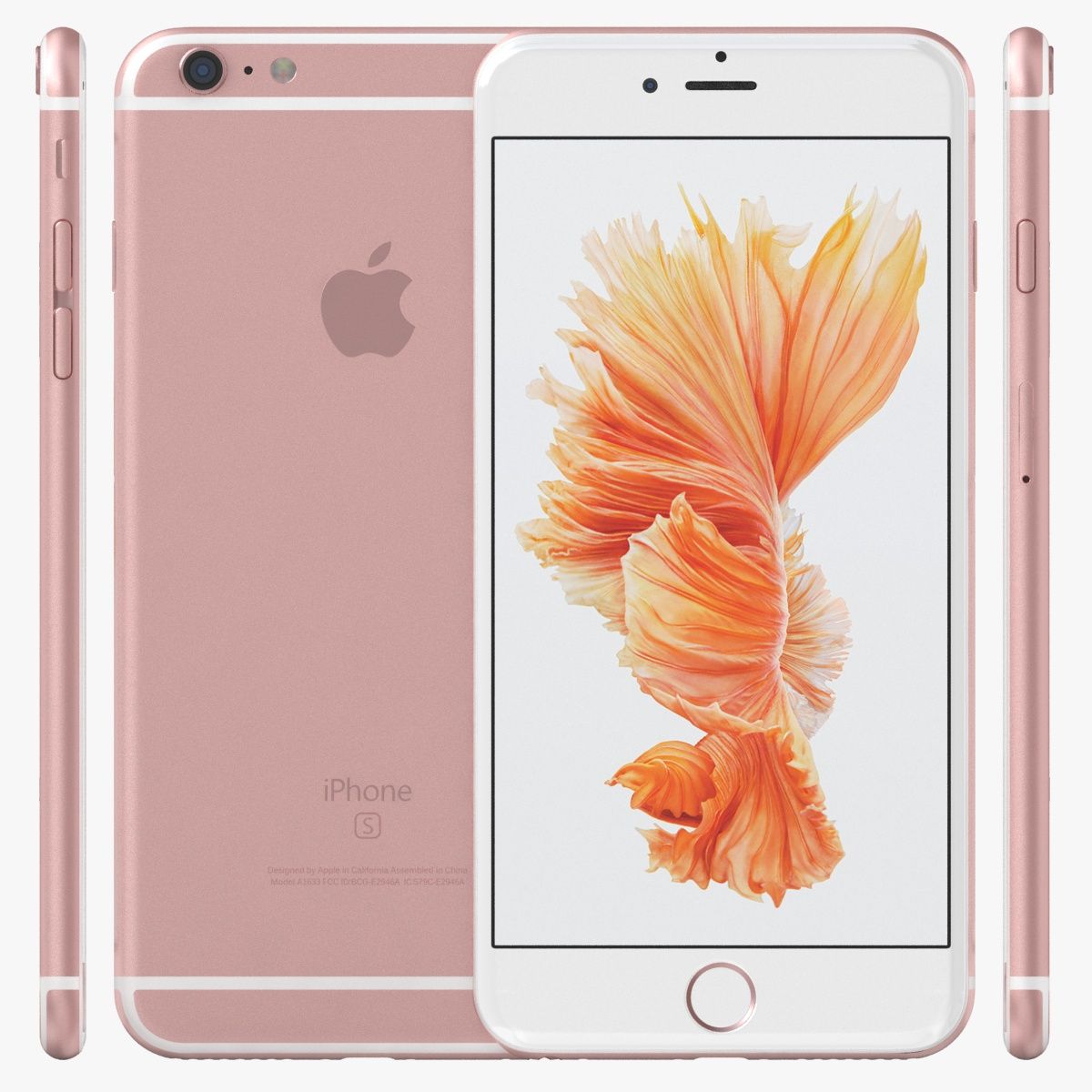 iPhone 6S Plus in oro rosa 3d model