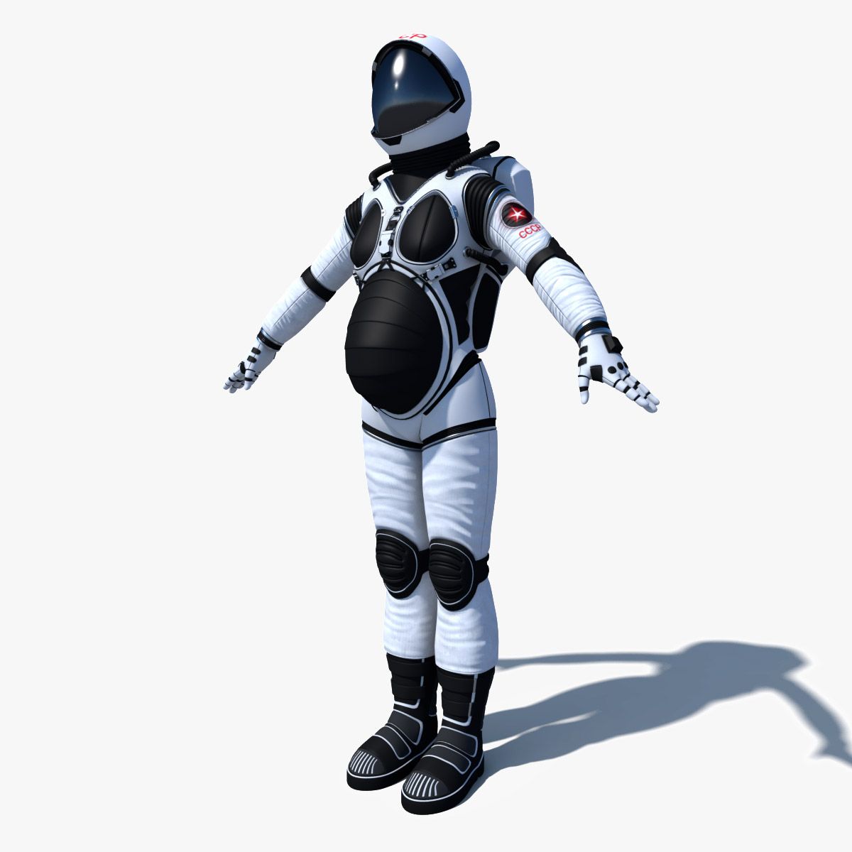 Astronautkvinna 3d model