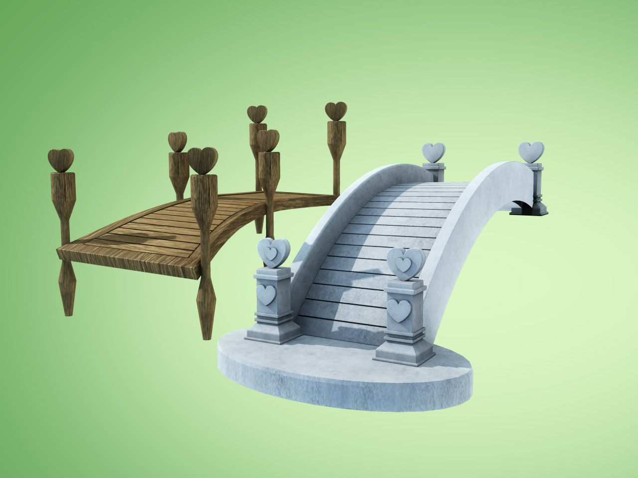 Puente de dibujos animados modelo 3d