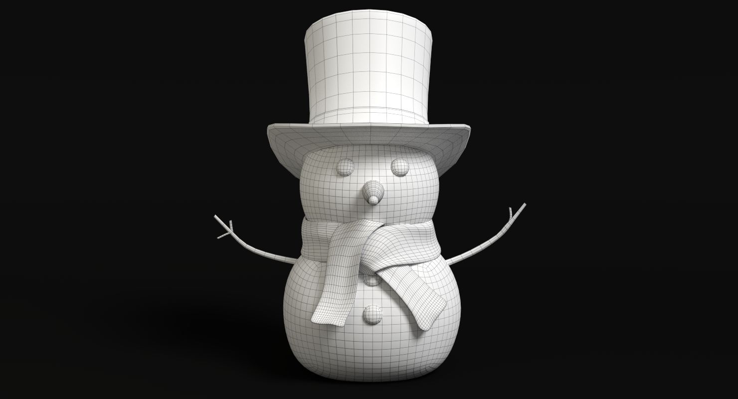 Boneco de neve 2 royalty-free 3d model - Preview no. 9