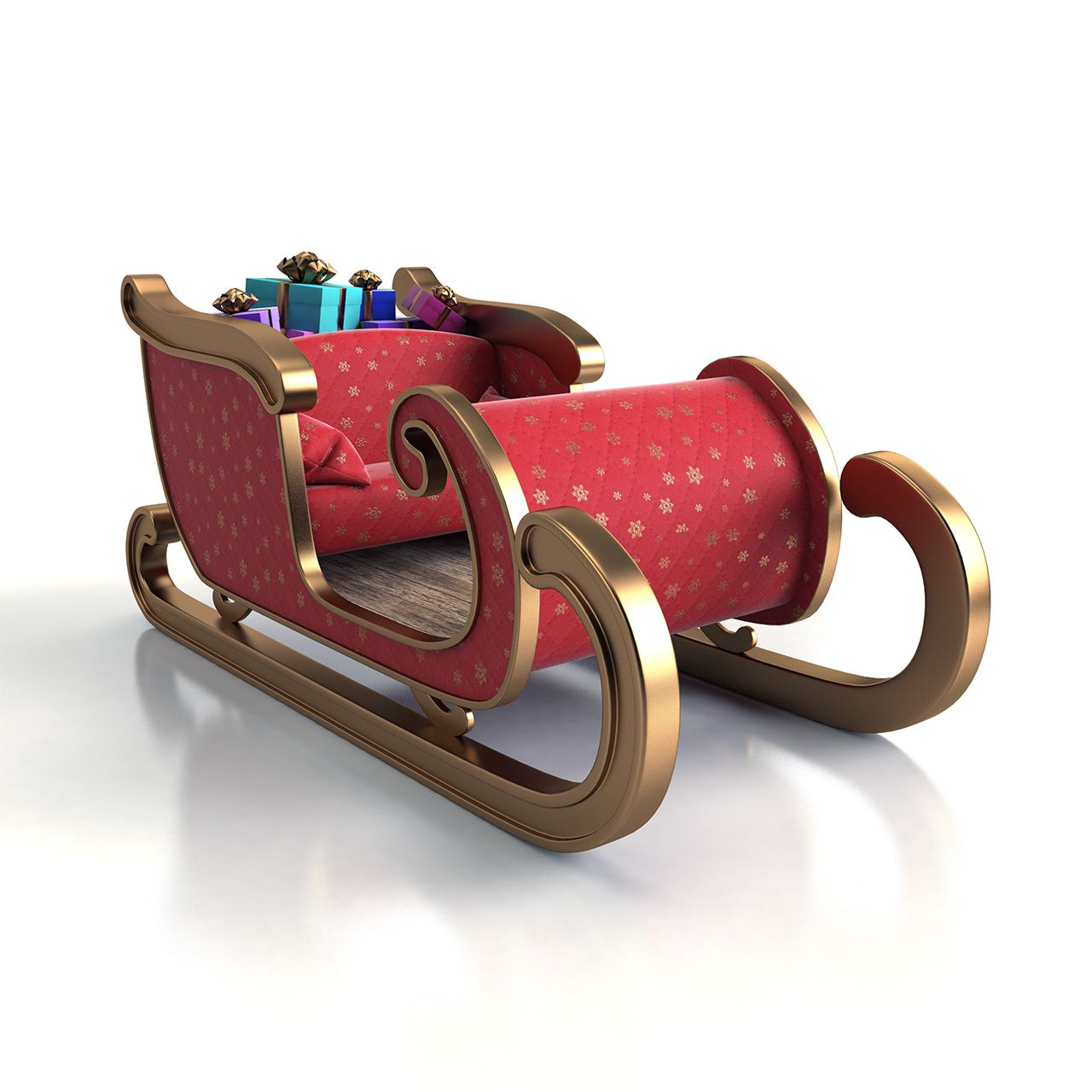 Slitta di Babbo Natale 3d model