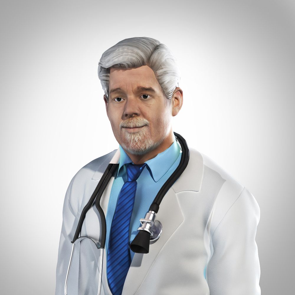 Oude dokter - gerepareerd 3d model