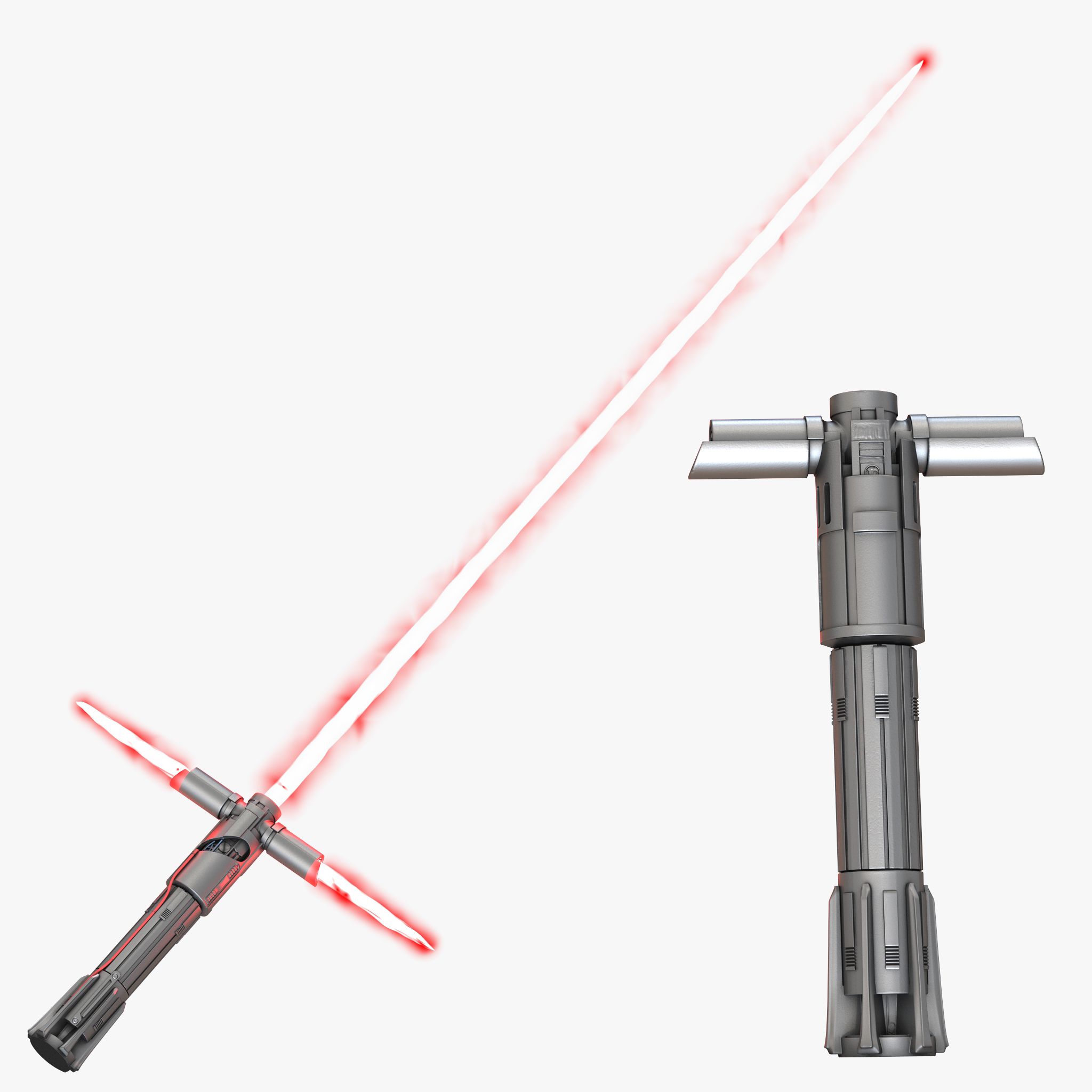 Набор 3D-моделей Kylo Ren Lightsaber 3d model