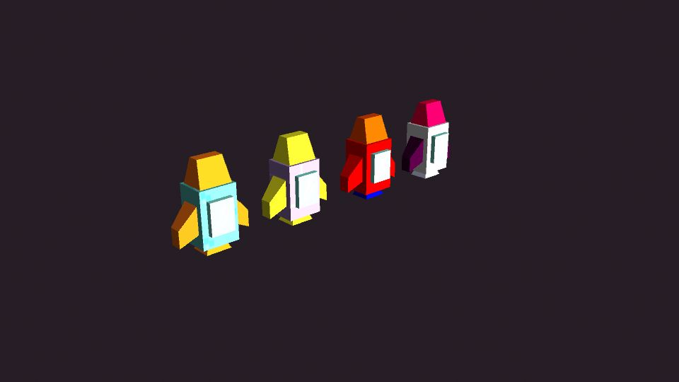 8bit Arcade Style Rockets 3d model