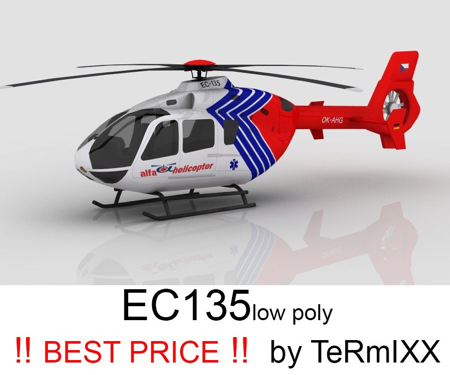 EC-135阿尔法直升机 3d model