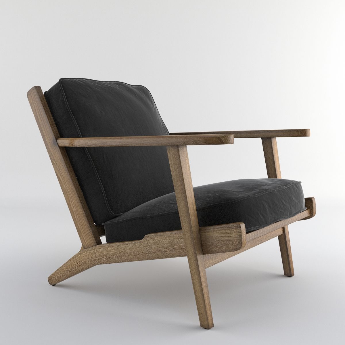 Brooks Lounge Chair (Arm chair) 3d model