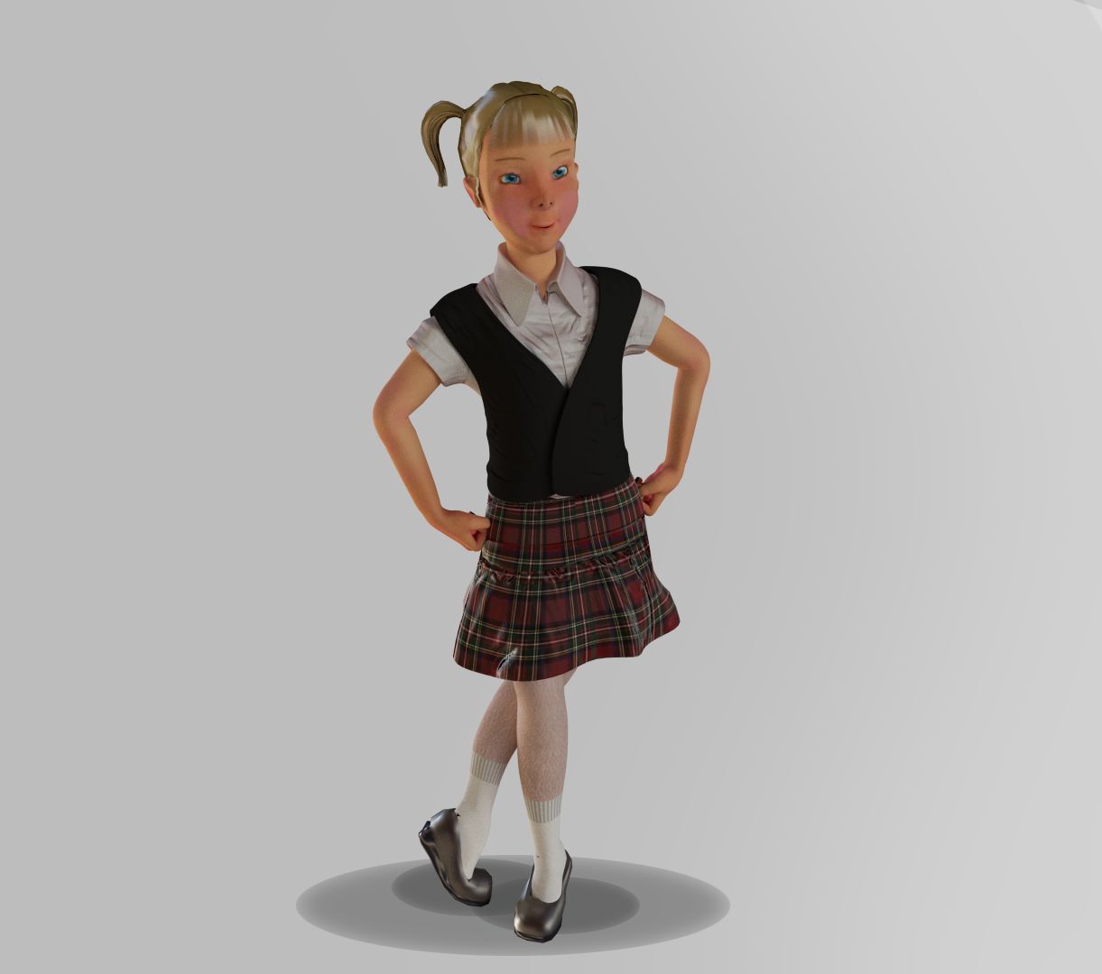 Fille 3d model