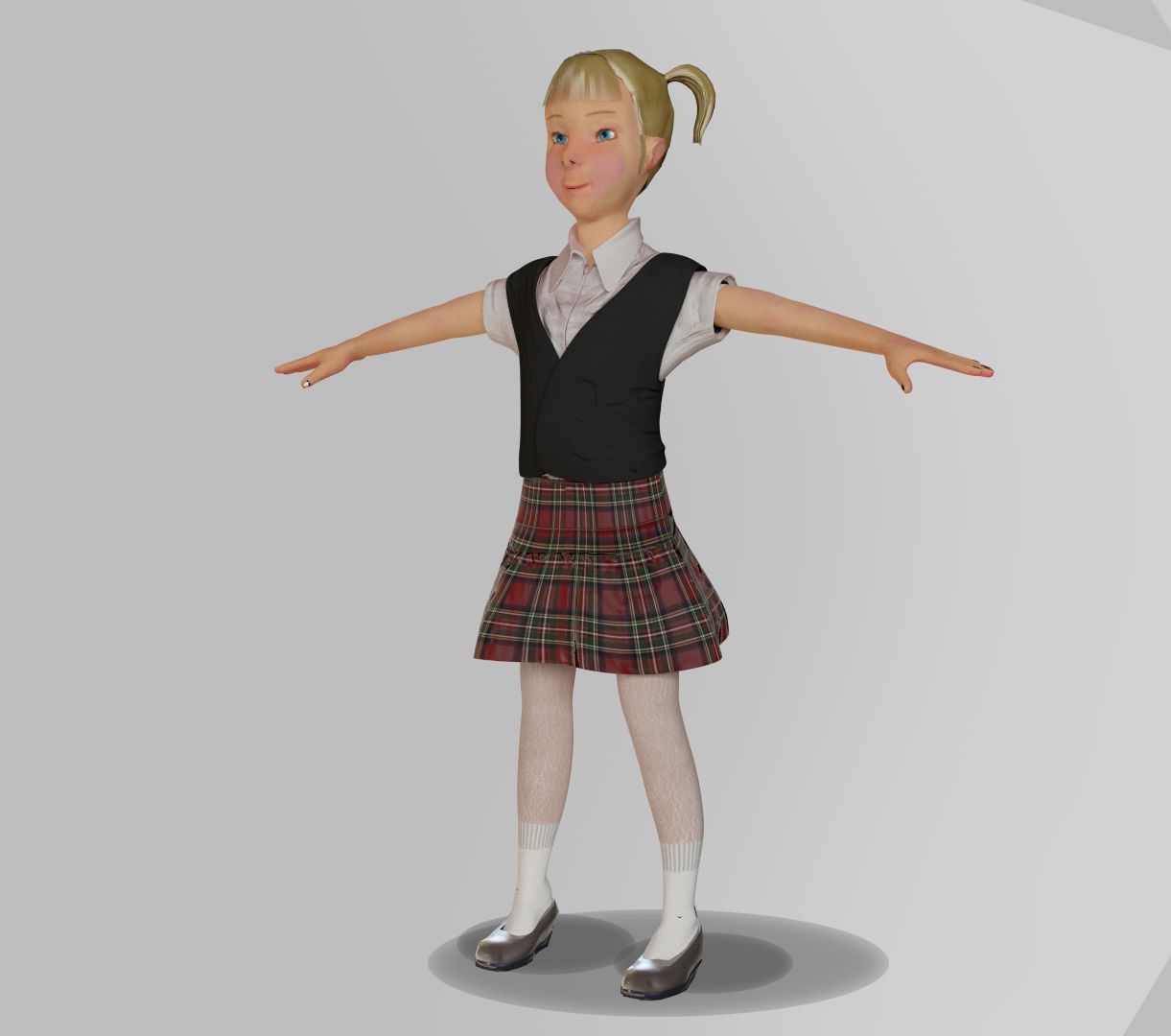 Fille royalty-free 3d model - Preview no. 2