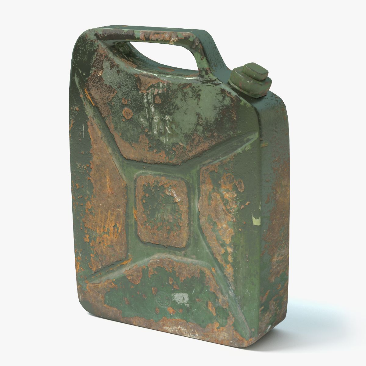 Oude roestige jerrycan 3d model