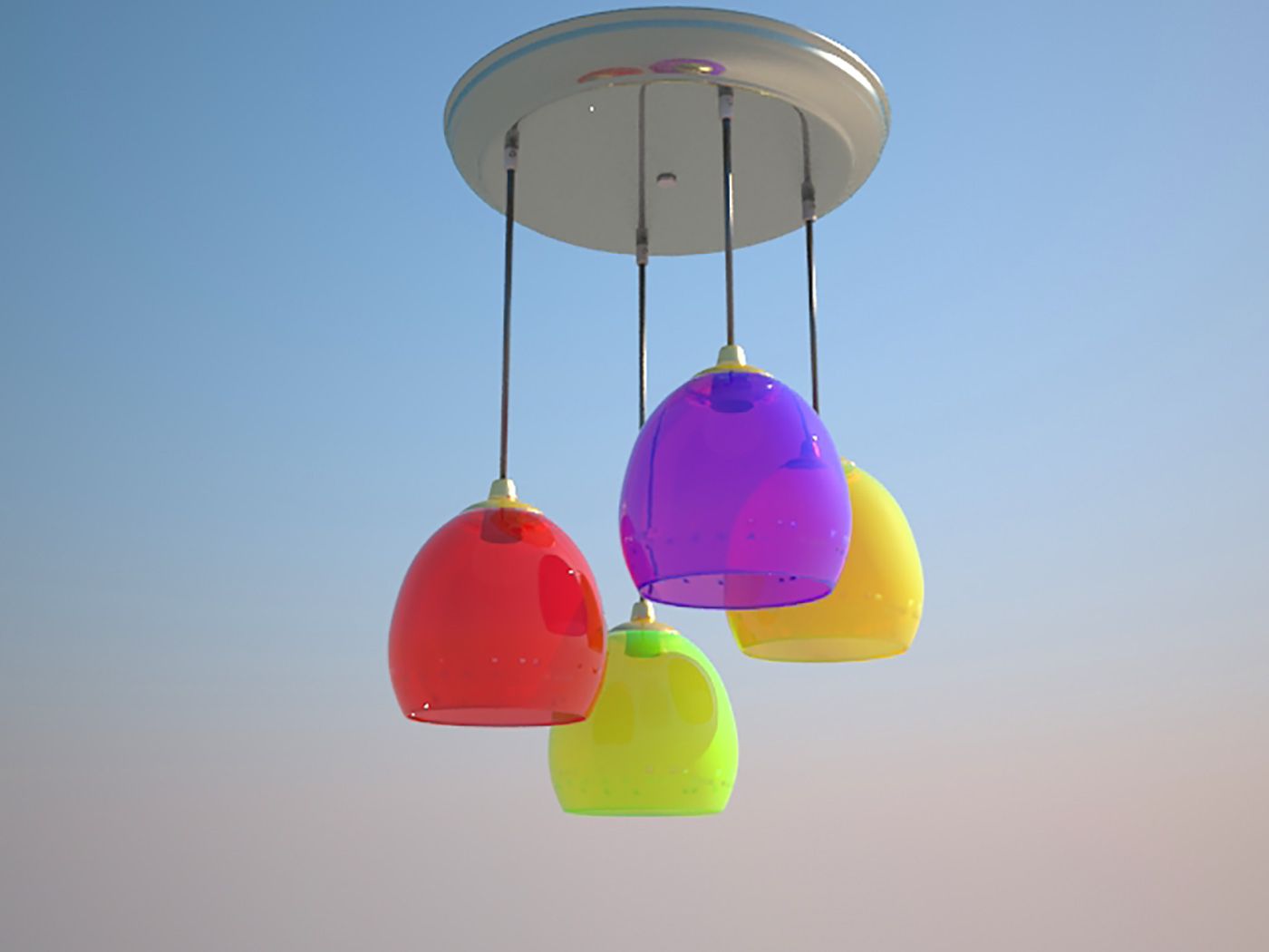 Colgante de iluminación modelo 3d