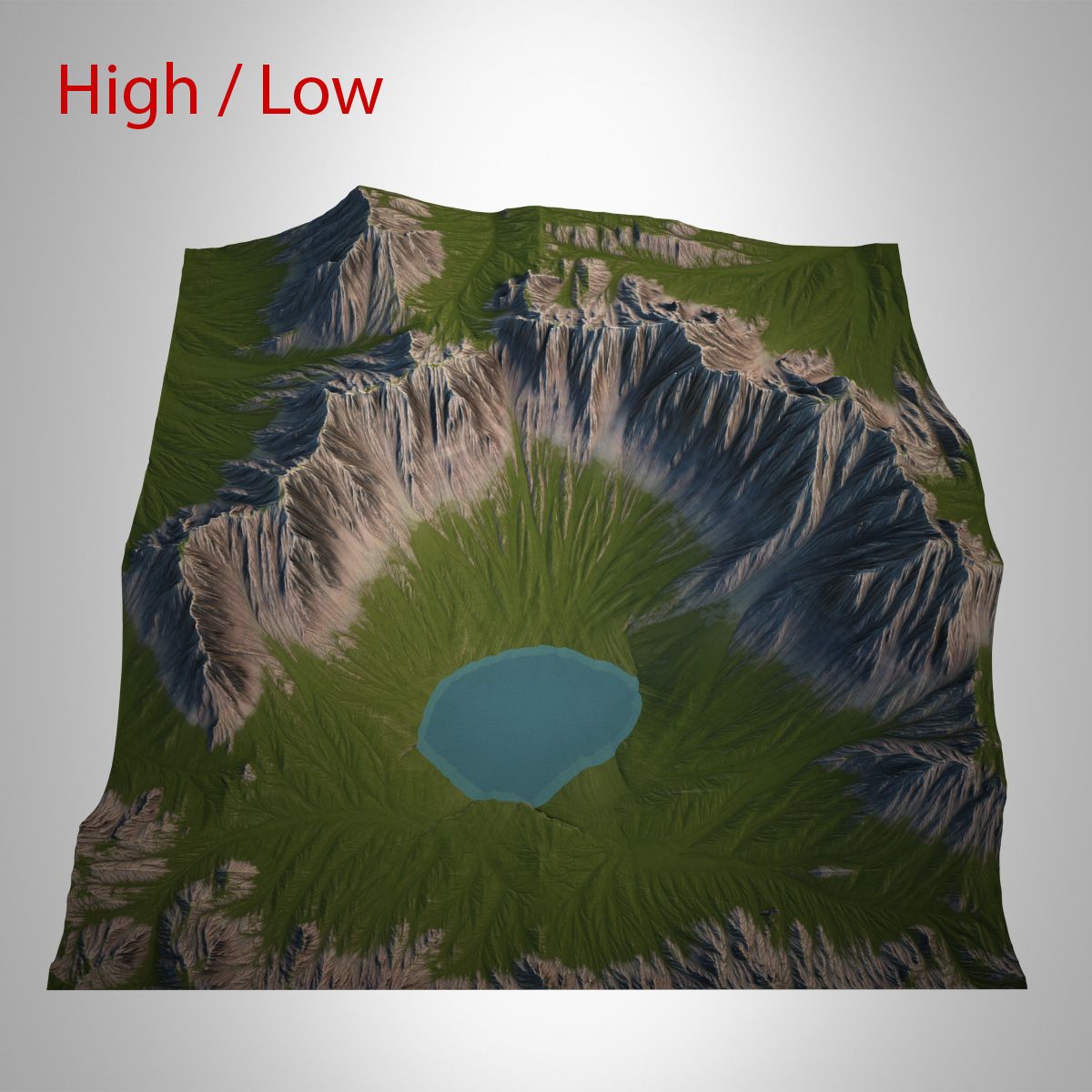 Paesaggio montano 3d model