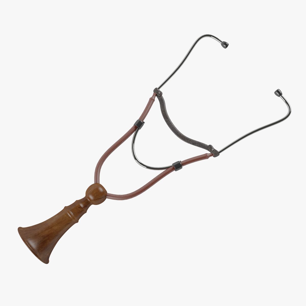 Vieux stéthoscope 3d model