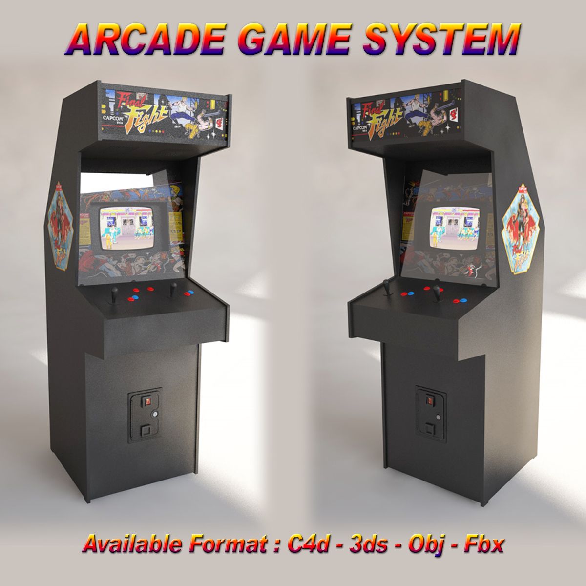 Arcade Game System 3d model